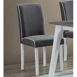 Casarredo Jídelní čalouněná židle LINIE šedá/bílá