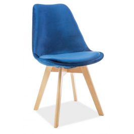 Casarredo Jídelní čalouněná židle DIOR VELVET granátová/buk