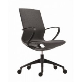 Antares Kancelářská židle Vision BLACK/NET DARK GREY - černý plast/tmavě šedá síť