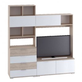 Casarredo Televizní stěna TERRA sonoma/bílá lesk