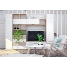 Casarredo Obývací stěna TERRA I sonoma/bílá lesk