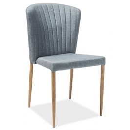 Casarredo Jídelní čalouněná židle POLLY šedá/dub