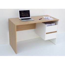 Casarredo Pracovní stůl OMENA 2S, barva sonoma/bílá