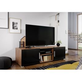 Casarredo Televizní stolek JERSEY dub artisan/černý lesk