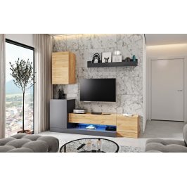 Casarredo Obývací stěna WINNY dub wotan/antracit mat