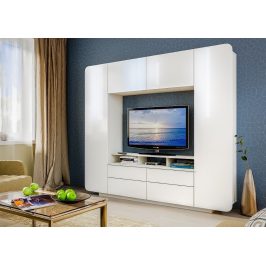 Casarredo Obývací stěna RUMBA bílá/bílá lesk