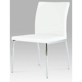 Autronic Jídelní židle B827 WT - koženka bílá