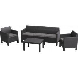 Rojaplast Zahradní set ORLANDO 3 SOFA - grafit