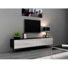 Cama Televizní stolek VIGO 180 - černá/bílá