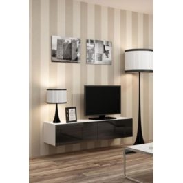 Cama Televizní stolek VIGO 140 - bílá/černá