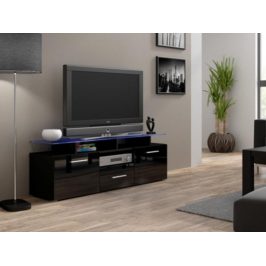 Cama Televizní stolek Evora mini RTV - černá /černý lesk