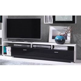 Falco TV stolek Omega R1 bílá/černý lesk