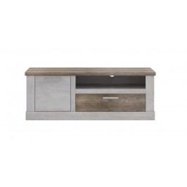 Sconto TV stolek DURO pinie bílá/dub antik