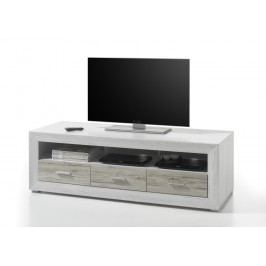 Sconto TV stolek JAMBO T12 dub bílý/dub pískový