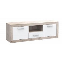 Sconto TV stolek BACCIO bílá/dub pískový