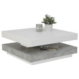 Sconto Konferenční stolek ANDY bílá/beton