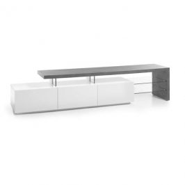 Sconto TV stolek ALEXIS bílá/beton