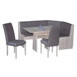 Sconto Rohová jídelní sestava FELLBACH dub sanremo/šedá