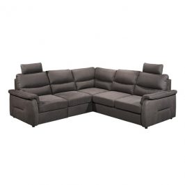 Sconto Sedací souprava ALDRINA levá, černo-hnědá