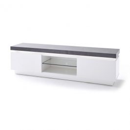 Sconto TV stolek ATREJU bílá/beton, s policí