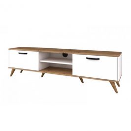 Sconto TV stolek AVA bílá/ořech