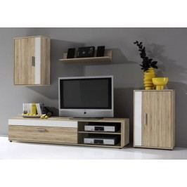 Sconto Obývací stěna SALE dub sonoma/bílá