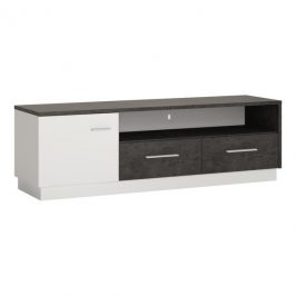 Sconto TV komoda ZINGARO bílá/šedá